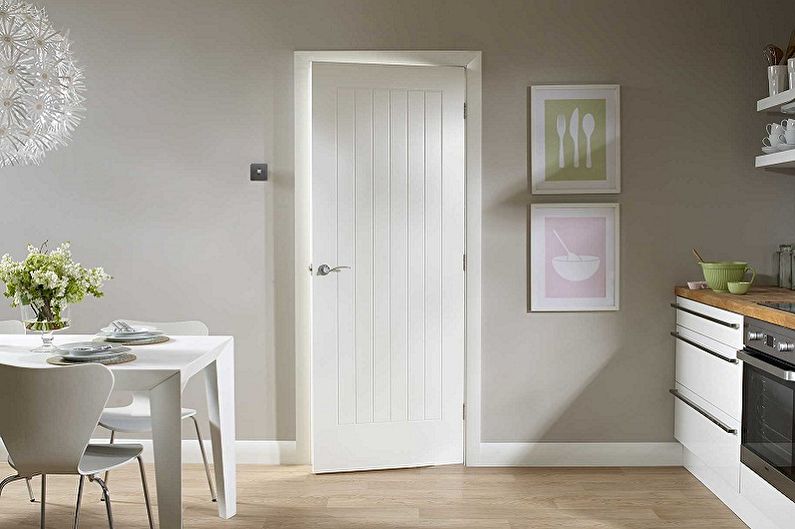 White doors in the interior - photo