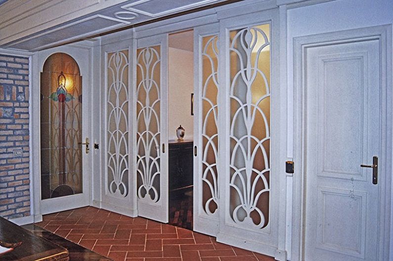 White doors in the interior - photo