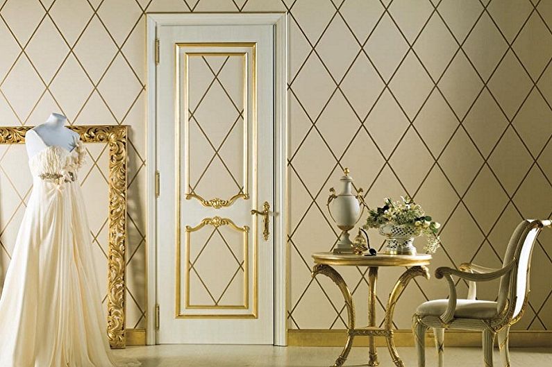 White doors in the interior - photo