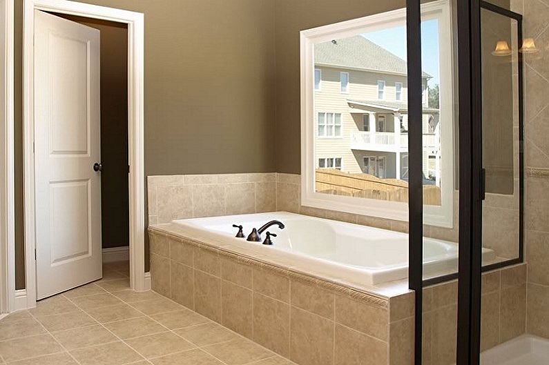 White doors in the interior - photo