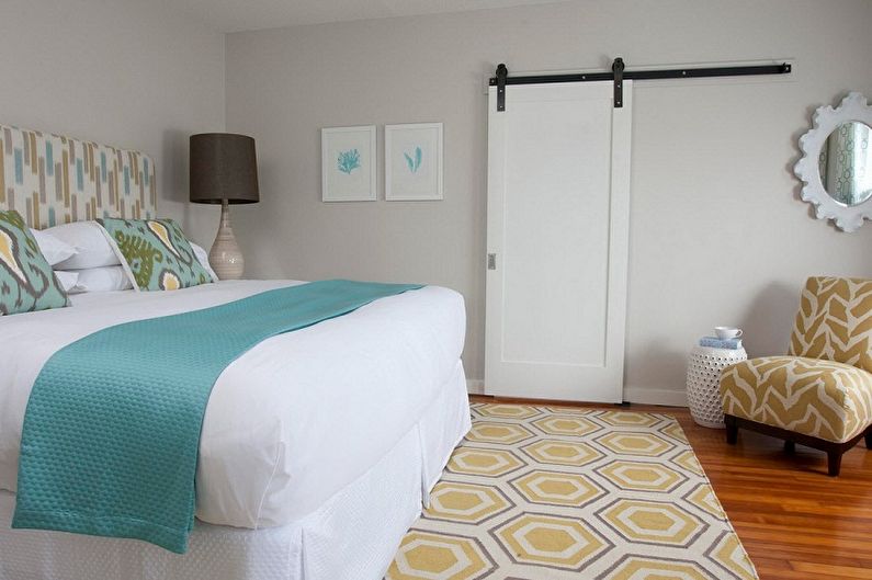 White doors in the interior - photo