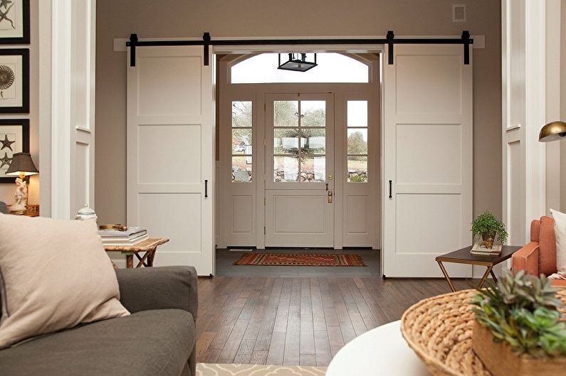 White doors in the interior - photo