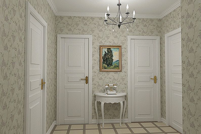 White doors in the interior - photo