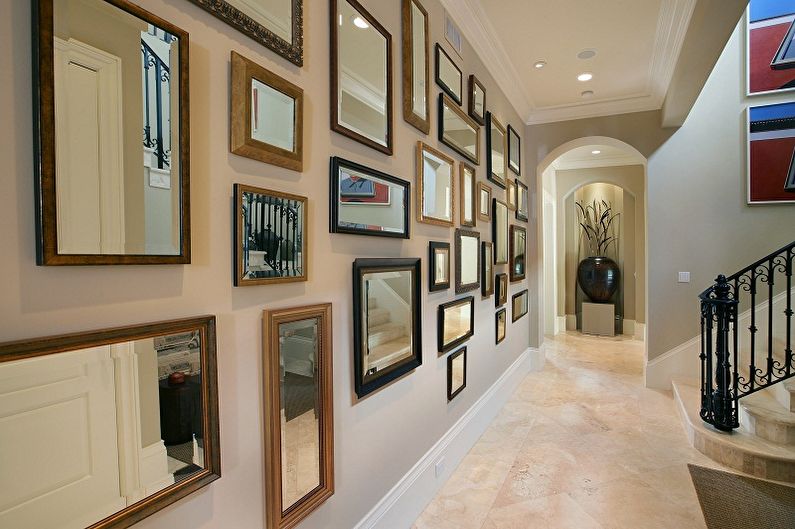 Types of mirrors in the hallway - Forms and sizes
