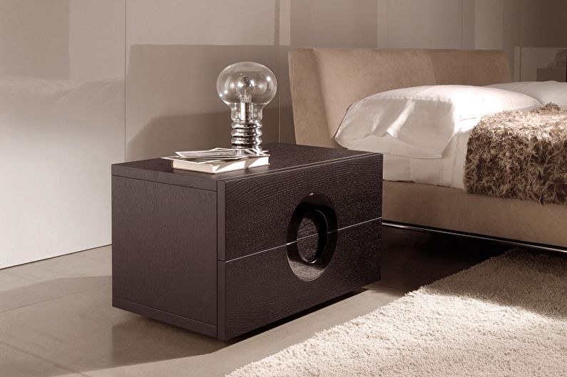 Types of bedside tables - Depending on location