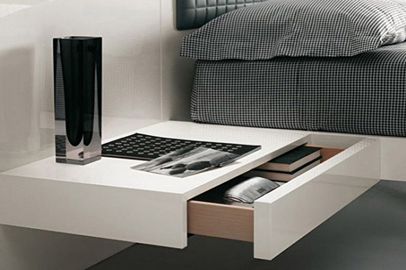 Types of bedside tables - Depending on location