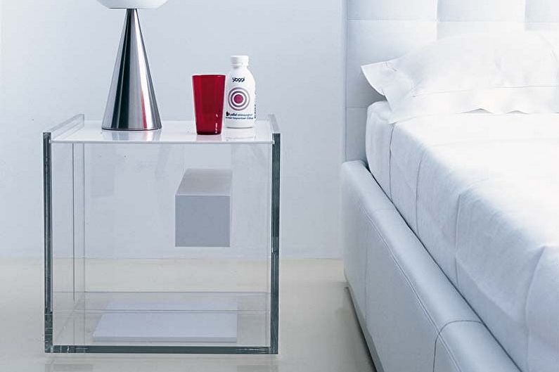 Glass bedside tables - Materials for the manufacture