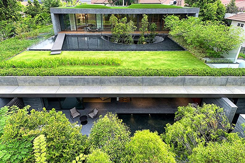 Flat roof houses - Roof fittings, good ideas