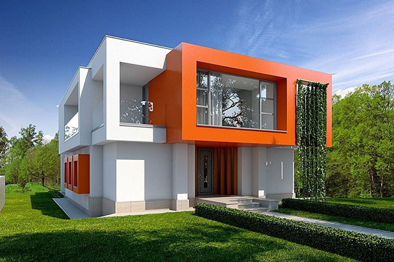 Art Nouveau flat roof houses