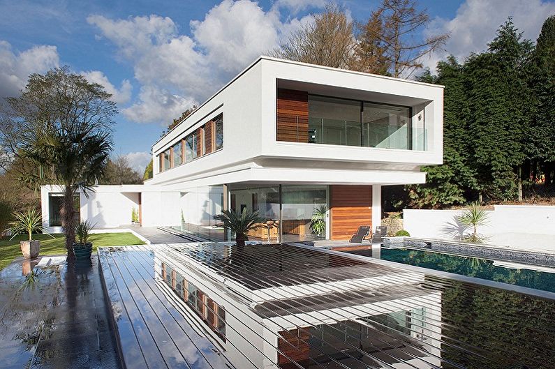 Houses with a flat roof - photos and projects