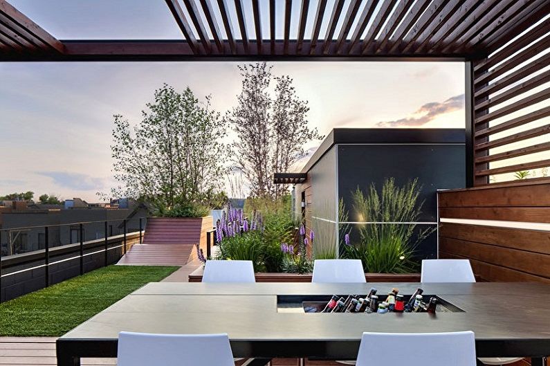 Houses with a flat roof - photos and projects