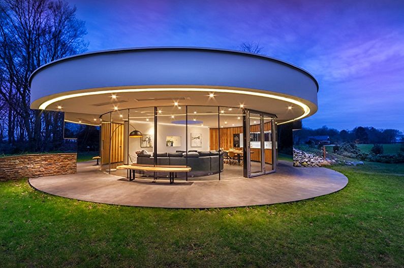 Houses with a flat roof - photos and projects
