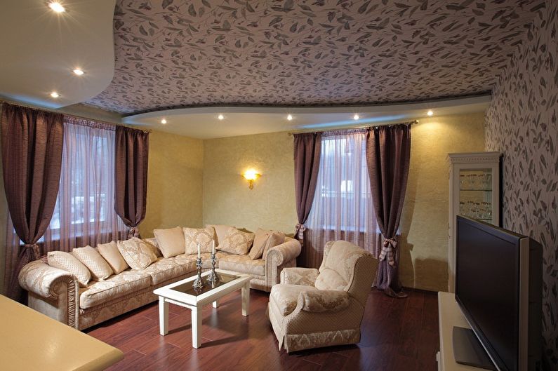 Two-level gypsum plasterboard ceilings - Design and decoration