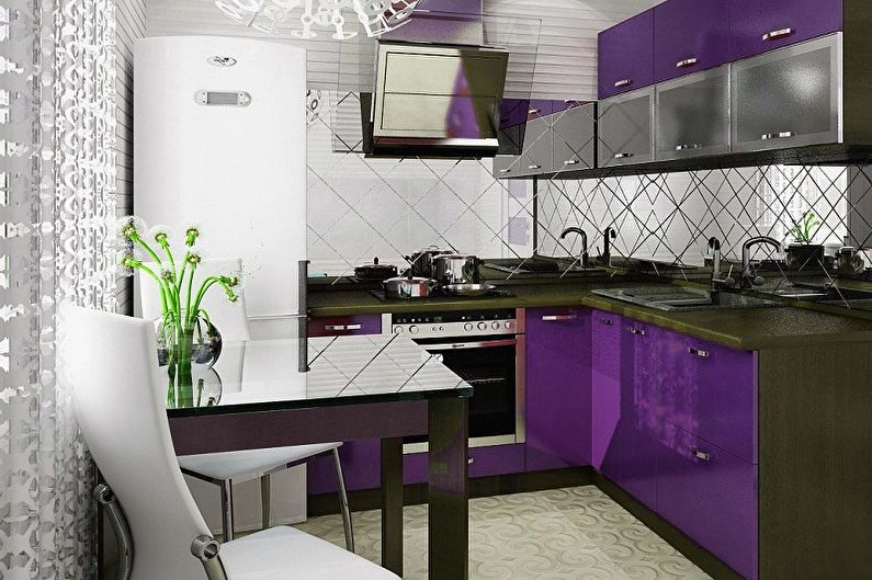 Kitchen interior design in Khrushchev - photo