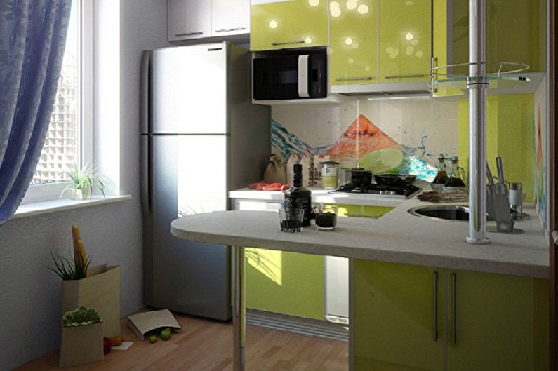 Kitchen interior design in Khrushchev - photo
