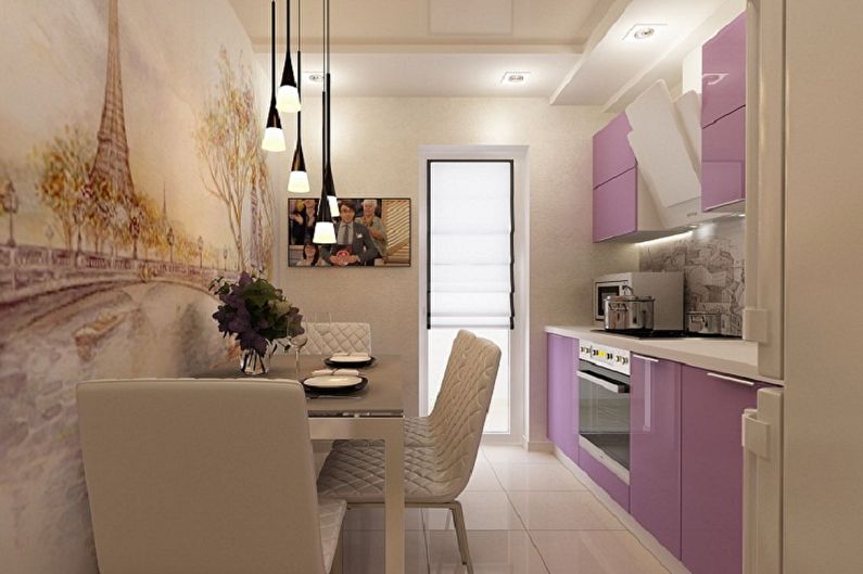 Kitchen interior design in Khrushchev - photo