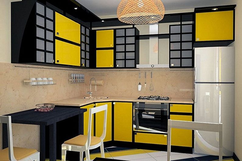Kitchen interior design in Khrushchev - photo