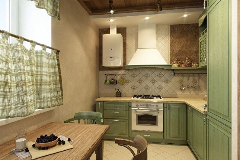 Kitchen interior design in Khrushchev - photo