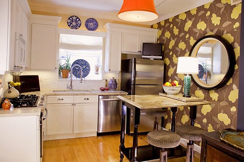 Kitchen interior design in Khrushchev - photo