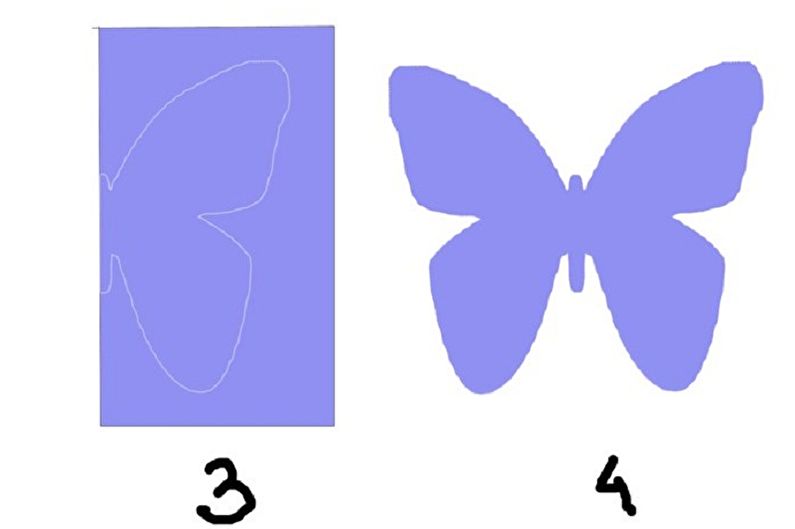 Do-it-yourself butterflies on the wall - Paper and cardboard butterflies
