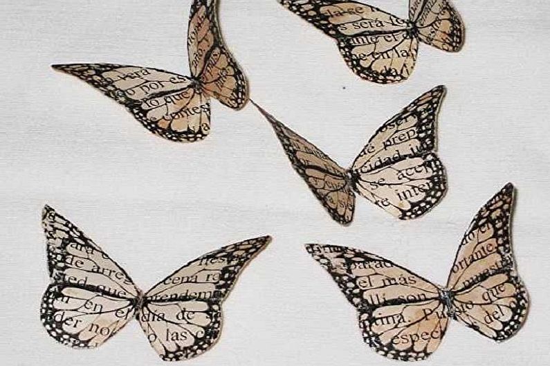 Do-it-yourself butterflies on the wall - Paper and cardboard butterflies