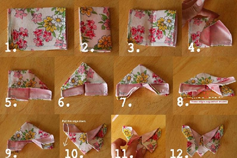 Do-it-yourself butterflies on the wall - Fabric butterflies