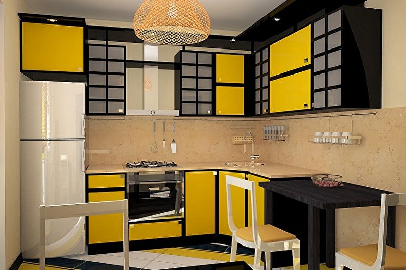 Design of a small corner kitchen