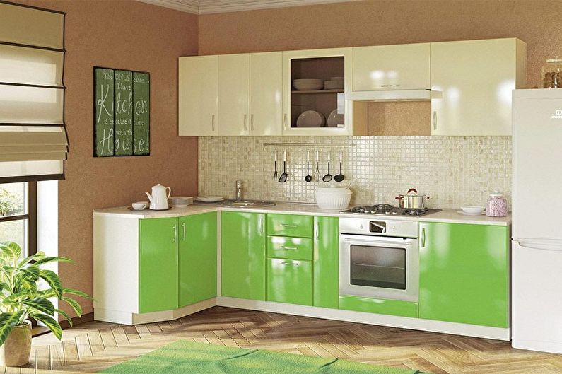 Small corner kitchen - photo ideas