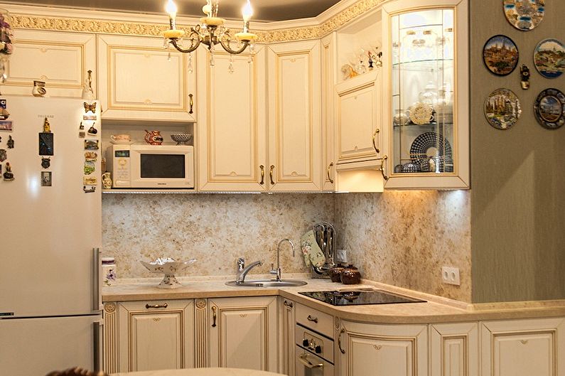 Small corner kitchen - photo ideas
