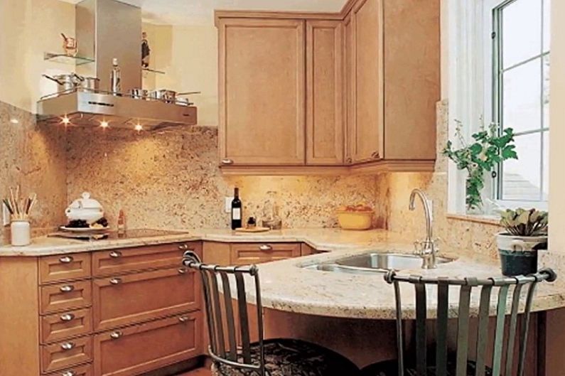 Small corner kitchen - photo ideas