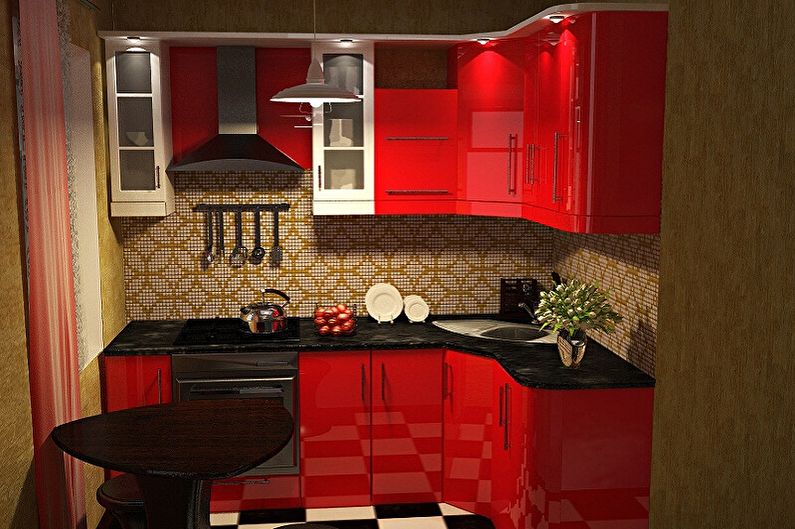 Small corner kitchen - photo ideas