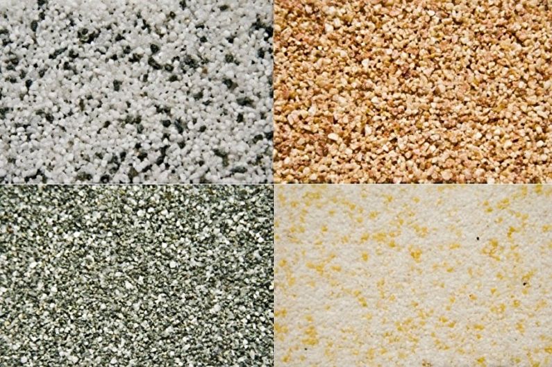 Texturované nástěnné barvy - Jaké výplně se používají