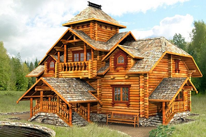 Houses made of logs - photo and projects