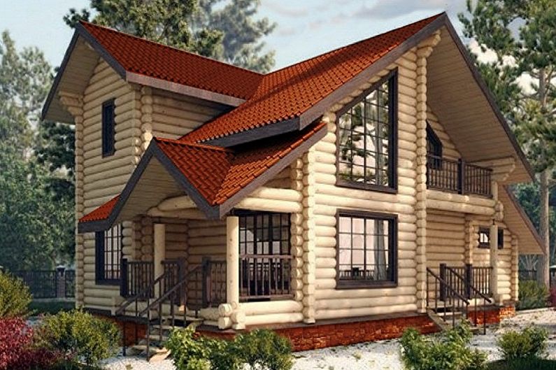 Houses made of logs - photo and projects