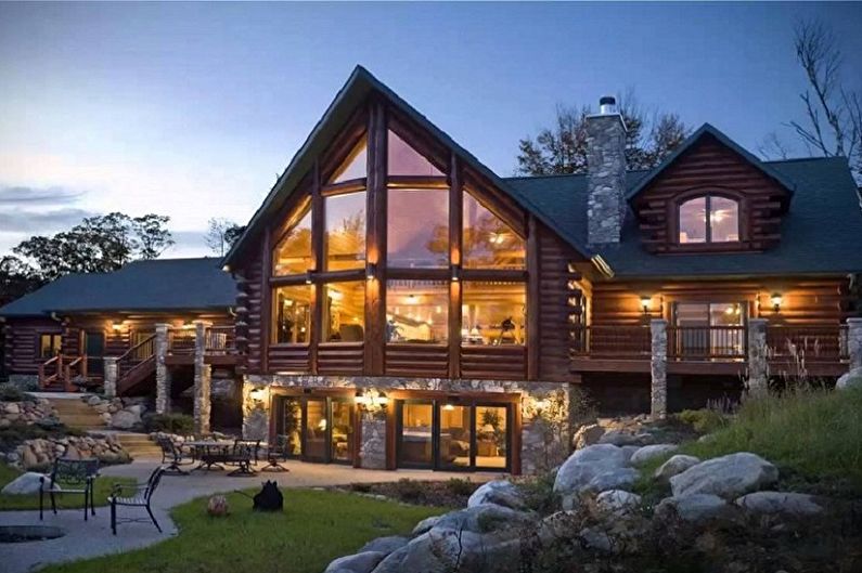 Houses made of logs - photo and projects