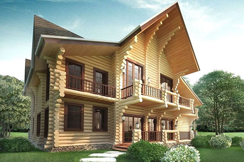 Houses made of logs - photo and projects
