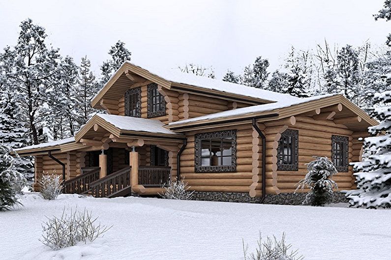 Houses made of logs - photo and projects