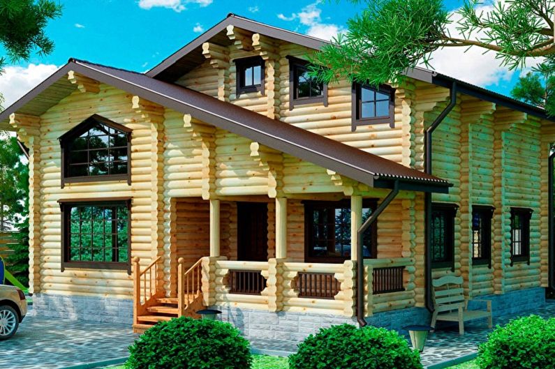 Houses made of logs - photo and projects