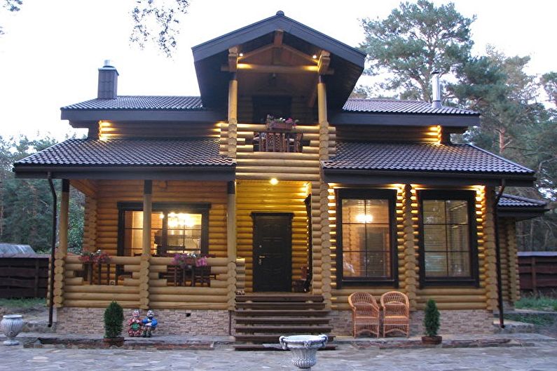 Houses made of logs - photo and projects