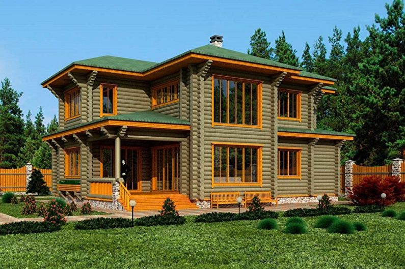 Houses made of logs - photo and projects