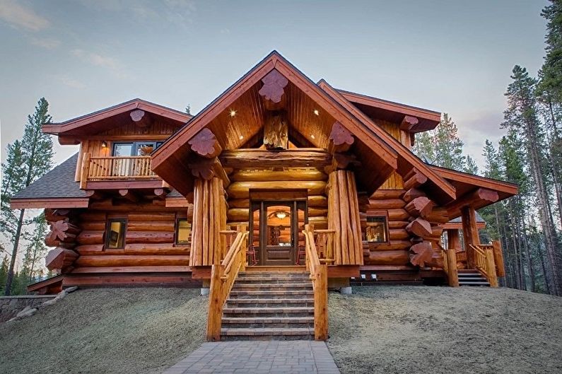 Houses made of logs - photo and projects