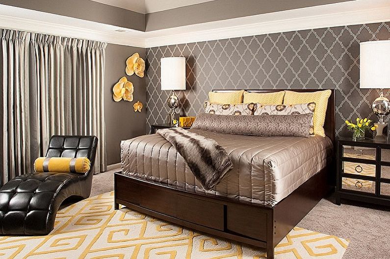 What colors does gray match with - Bedroom Design