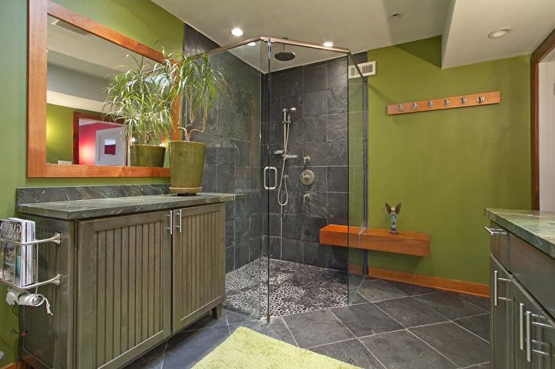 What colors does gray match with - Bathroom Design