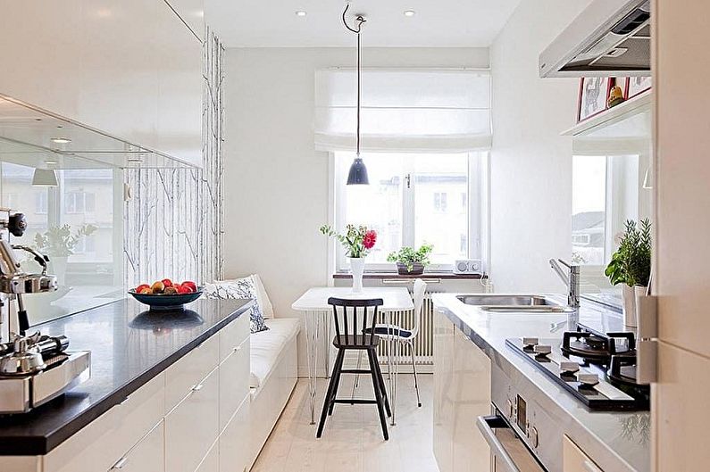 The choice of furniture for the kitchen, depending on the layout - Furniture for the dining area