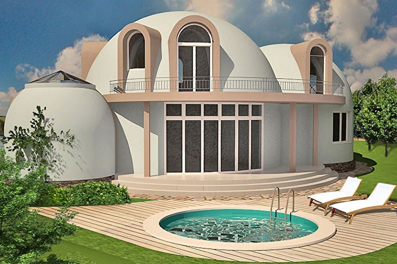 Modern projects of two-story houses - Dome two-story houses