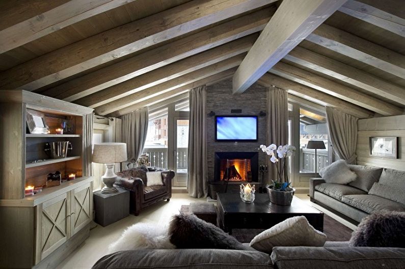 Modern projects of two-story houses - Two-story house in the style of a chalet