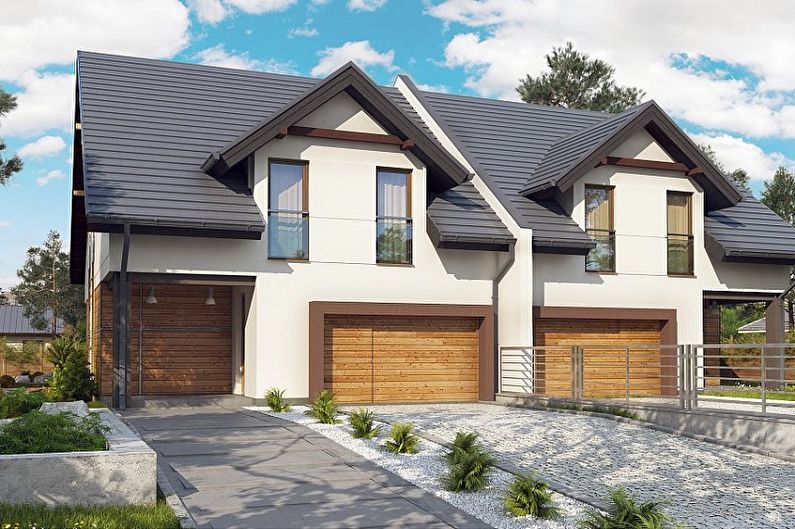 Modern projects of two-story houses - Duplex