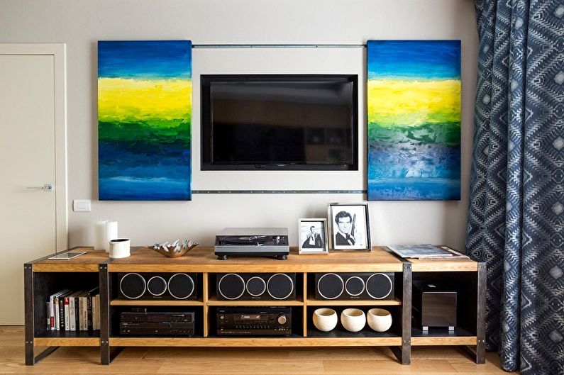 TV stands made of combined materials