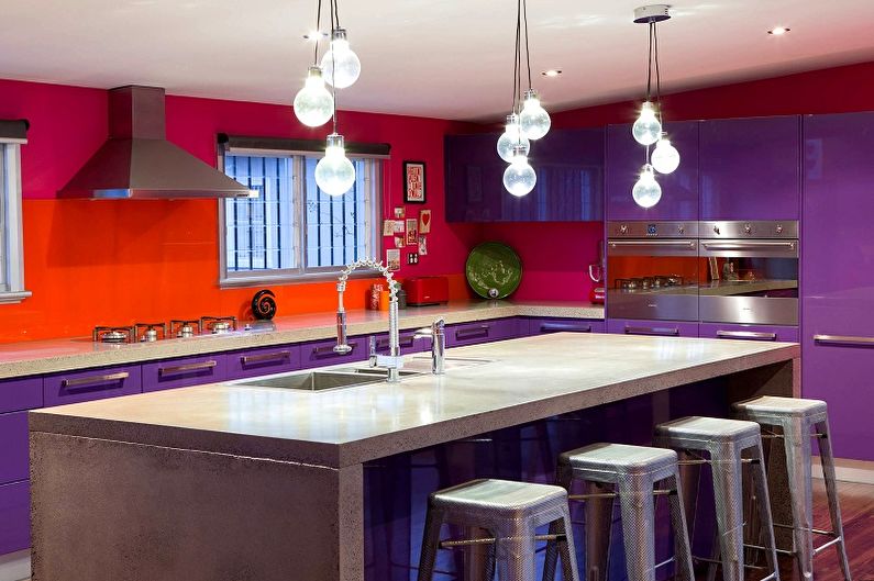 Minkä violetti värit sopivat yhteen - Kitchen Design