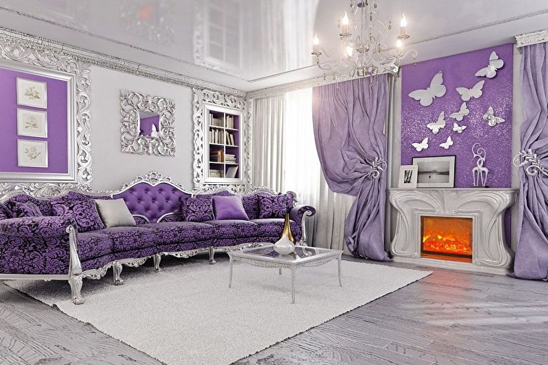 Mihin väreihin purppura yhdistyy - valokuva